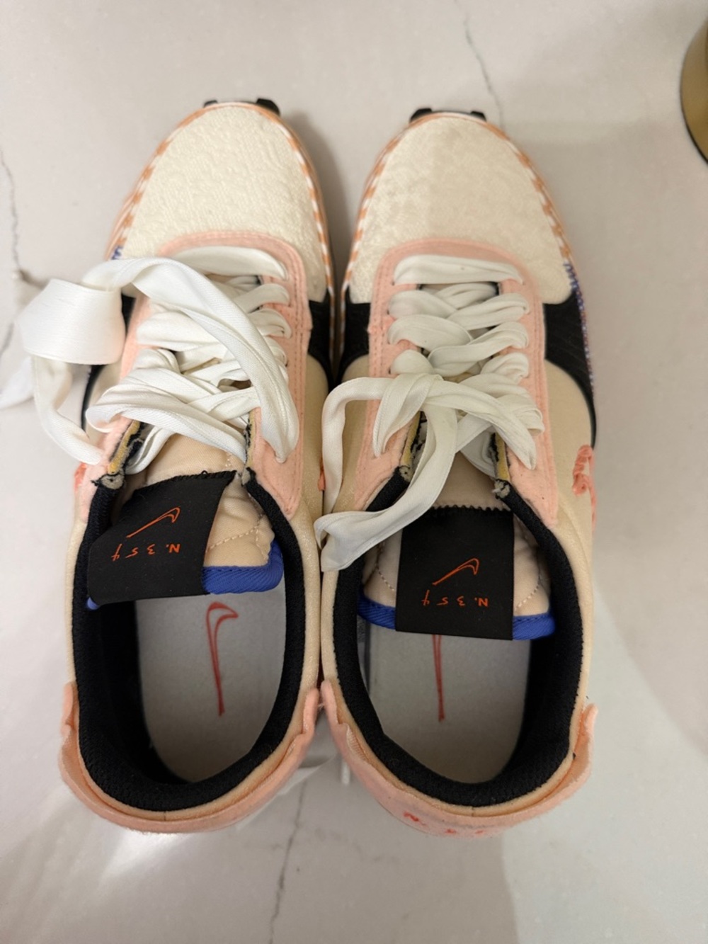 Nike Cream & Peach Women's Athletic Lace-Up Sneakers - Picture 6 of 7